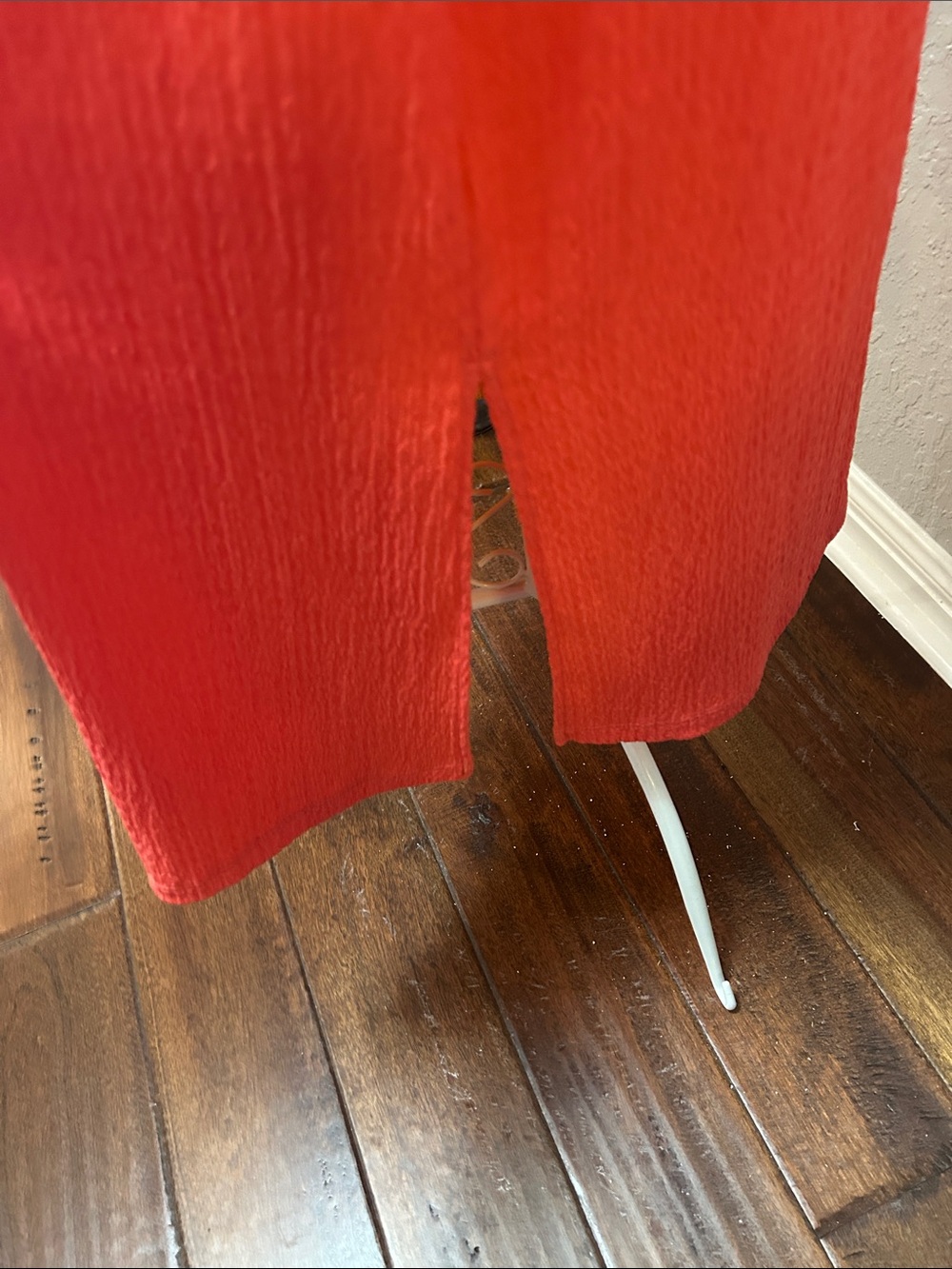 Colorblock Spaghetti-Strap Midi Dress in Coral and Mustard by Antropolgie M - Picture 3 of 3